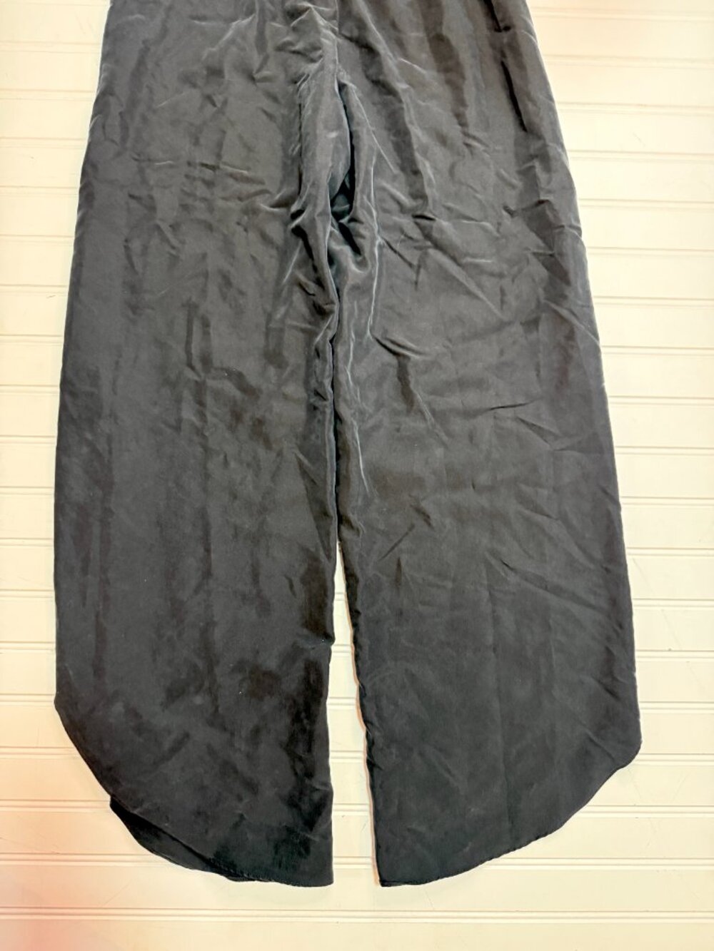 Drew Strapless Wide Leg Jumpsuit Black Split Leg Palazzo Pants Size Small - Picture 9 of 9